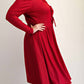 The Curve La - Plus Size Glitter Knit Flare Dress With Bow Details