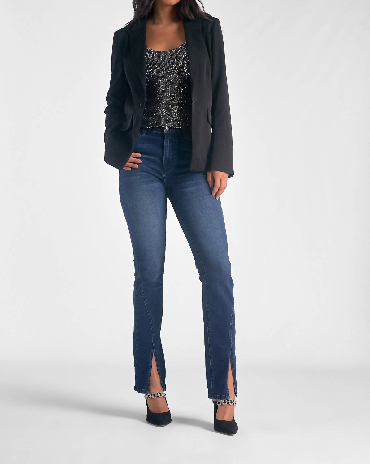 Elan - Rhinestone Rock Blazer