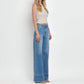 Vervet By Flying Monkey - High Rise Raw Hem Wide Leg A Line Jeans