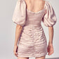 Do+Be - Puff Sleeve Satin Dress