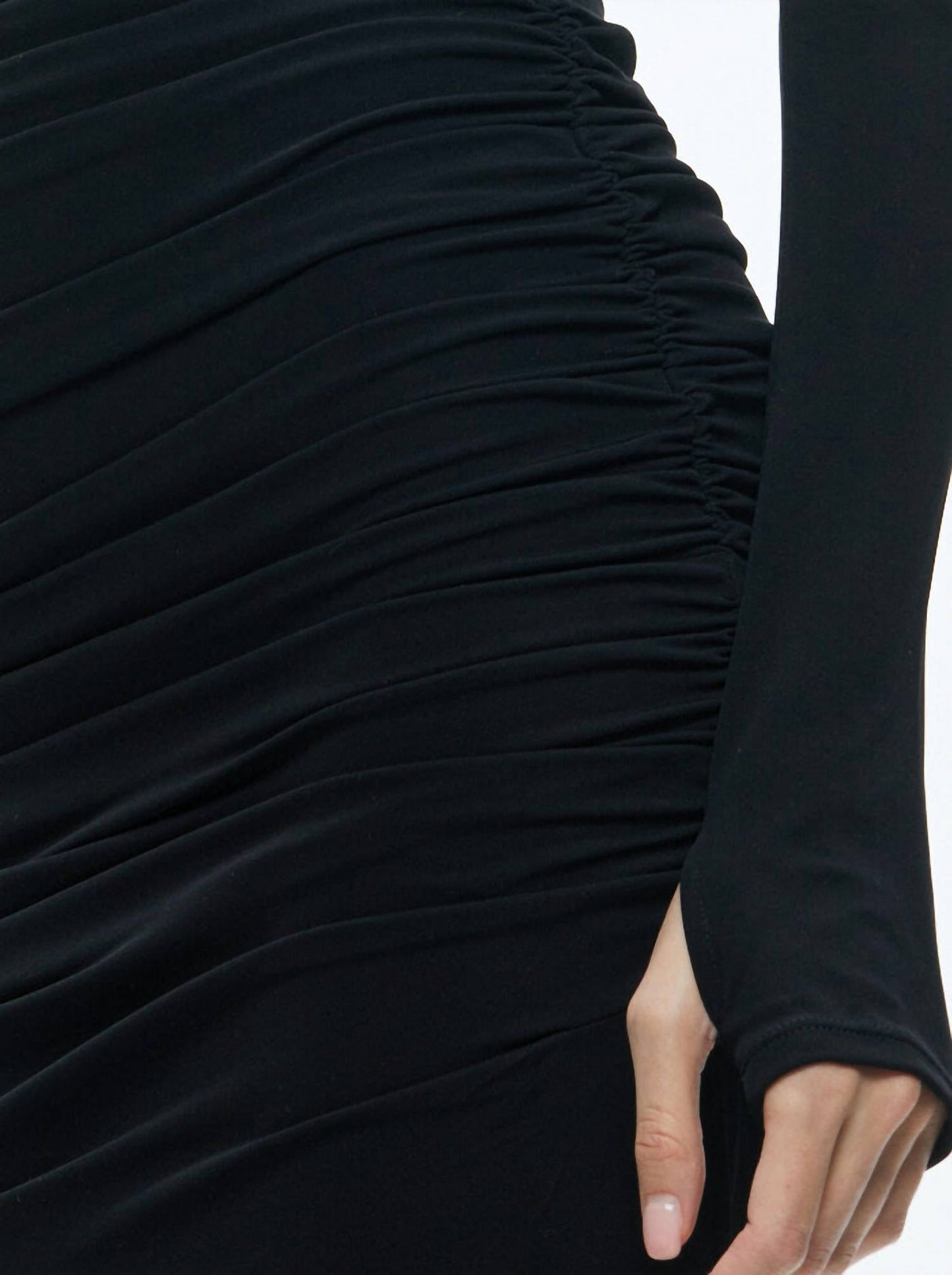 Alice + Olivia - Katherina Long Sleeve Ruched Maxi Dress