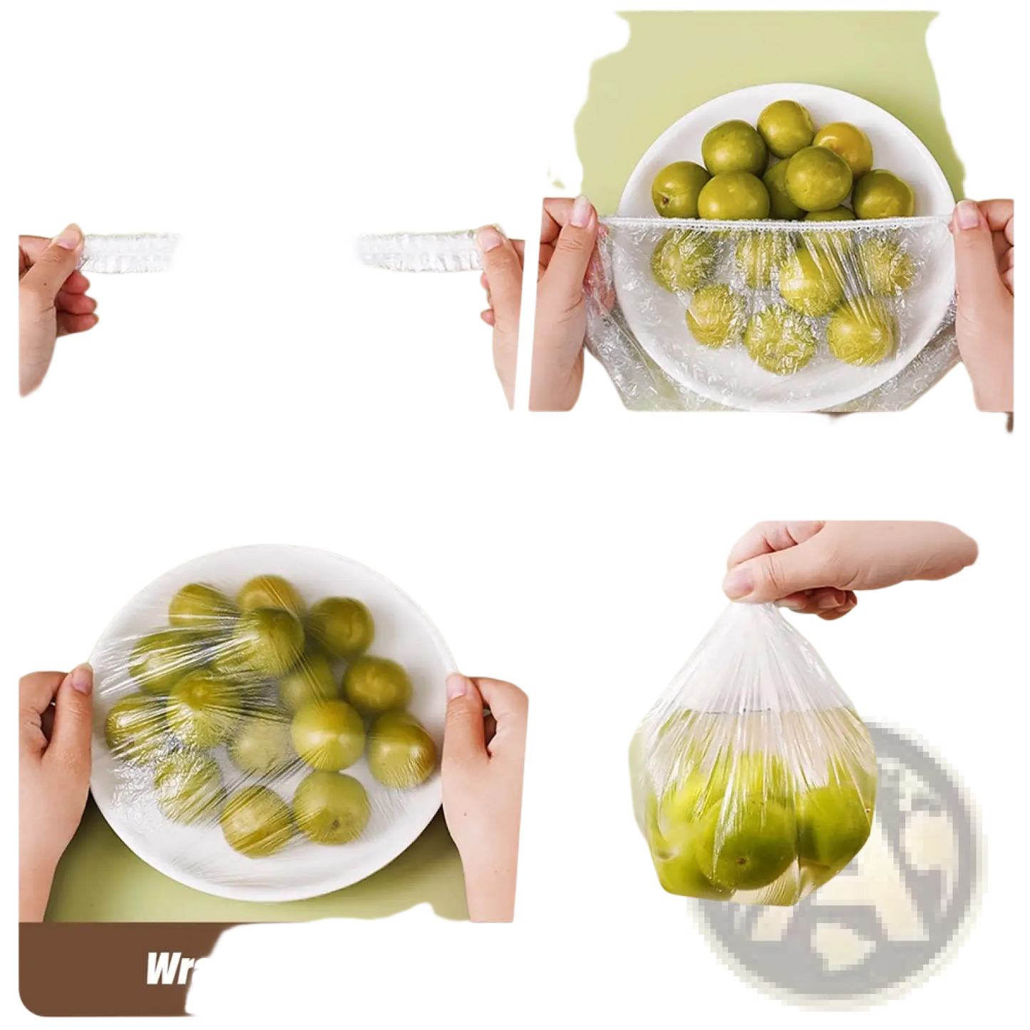 Elastic Food Storage Covers 100pcs Plastic Bowl Wrap