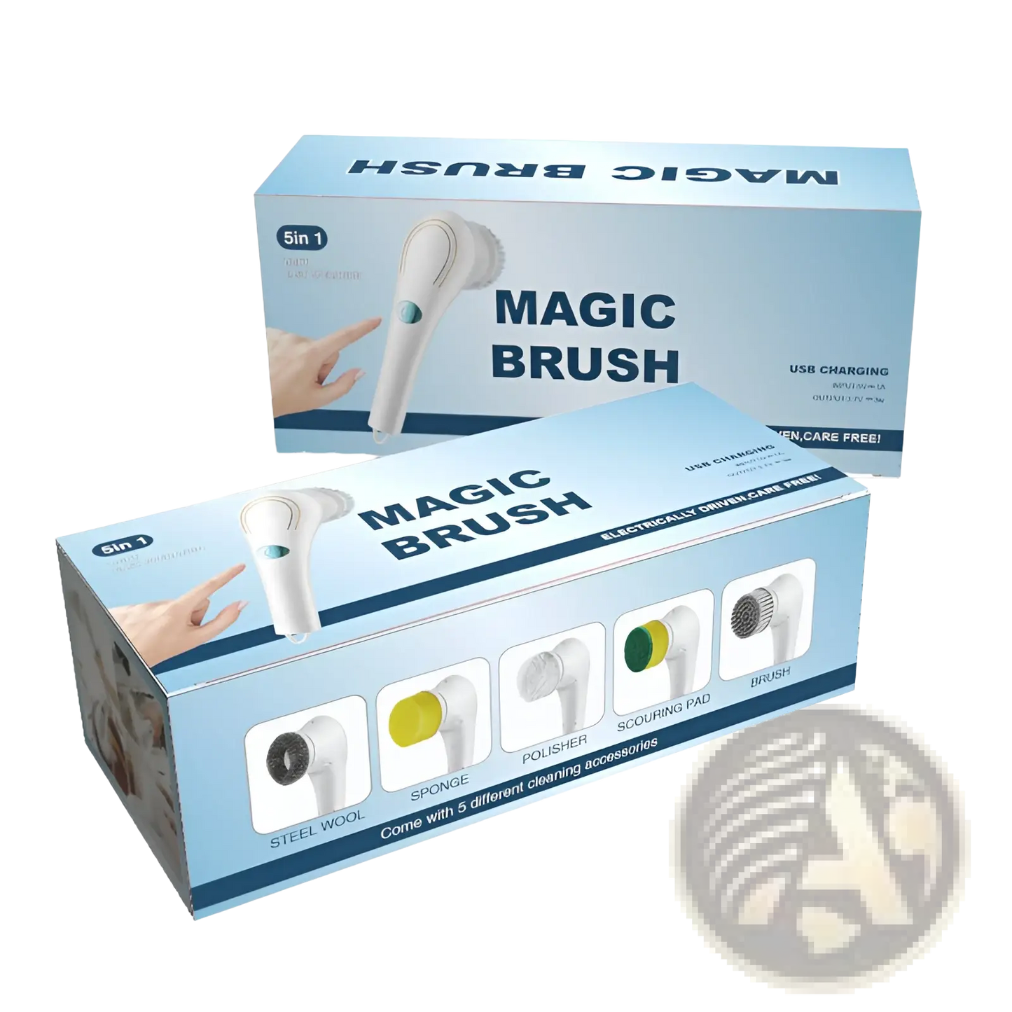 Electric Cleaning Brush Cordless Scrubber with 5 Heads