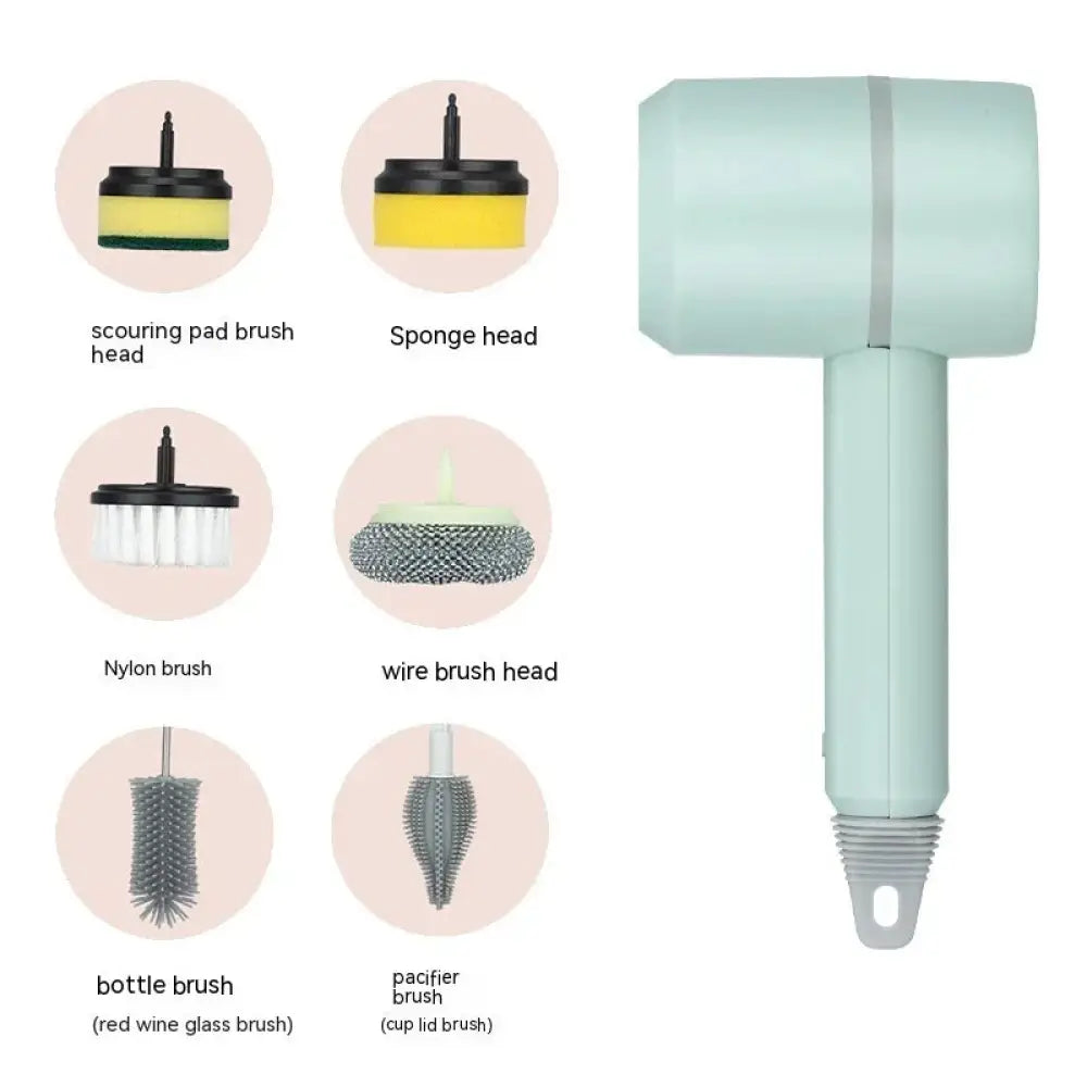 Arbaglobal Usb Rechargeable Electric Scrub Brush Set