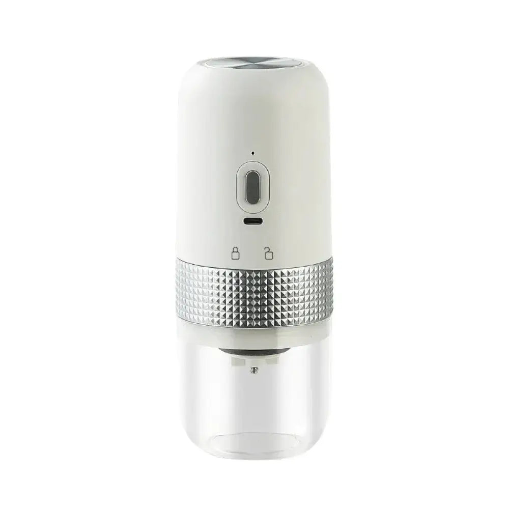 Compact Automatic Electric Coffee Grinder with Metallic Band