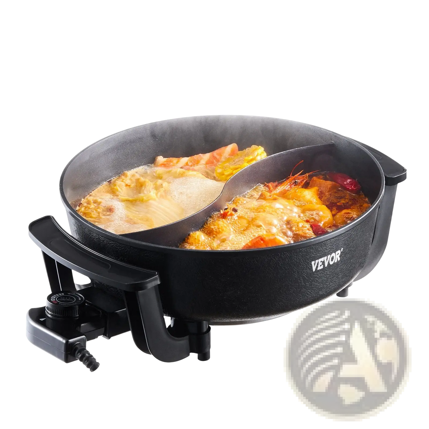 Electric Hot Pot 5l Non Stick Dual Shabu Shabu Cooker