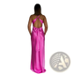 Elegant Backless Satin A-line Maxi Dress