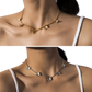 Elegant Butterfly Charm Choker Necklace in Gold and Silver