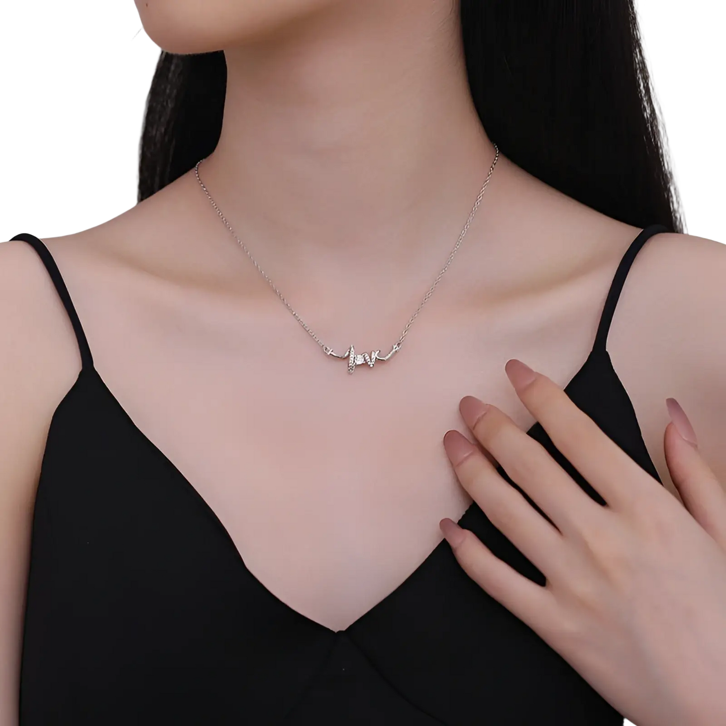 Elegant Cursive Love Pendant Necklace in Gold and Silver