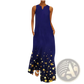 Elegant Floral Lace Appliqué Sleeveless Maxi Dress