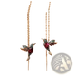 Elegant Hummingbird Crystal Tassel Drop Earrings for Women