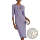 Elegant Knotted Neckline Slimming Midi Dress