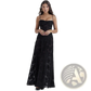 Elegant Lace Embroidery Spaghetti Strap Maxi Dress