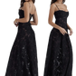 Elegant Lace Embroidery Spaghetti Strap Maxi Dress