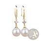 Elegant Pearl and Pave Diamond Drop Earrings