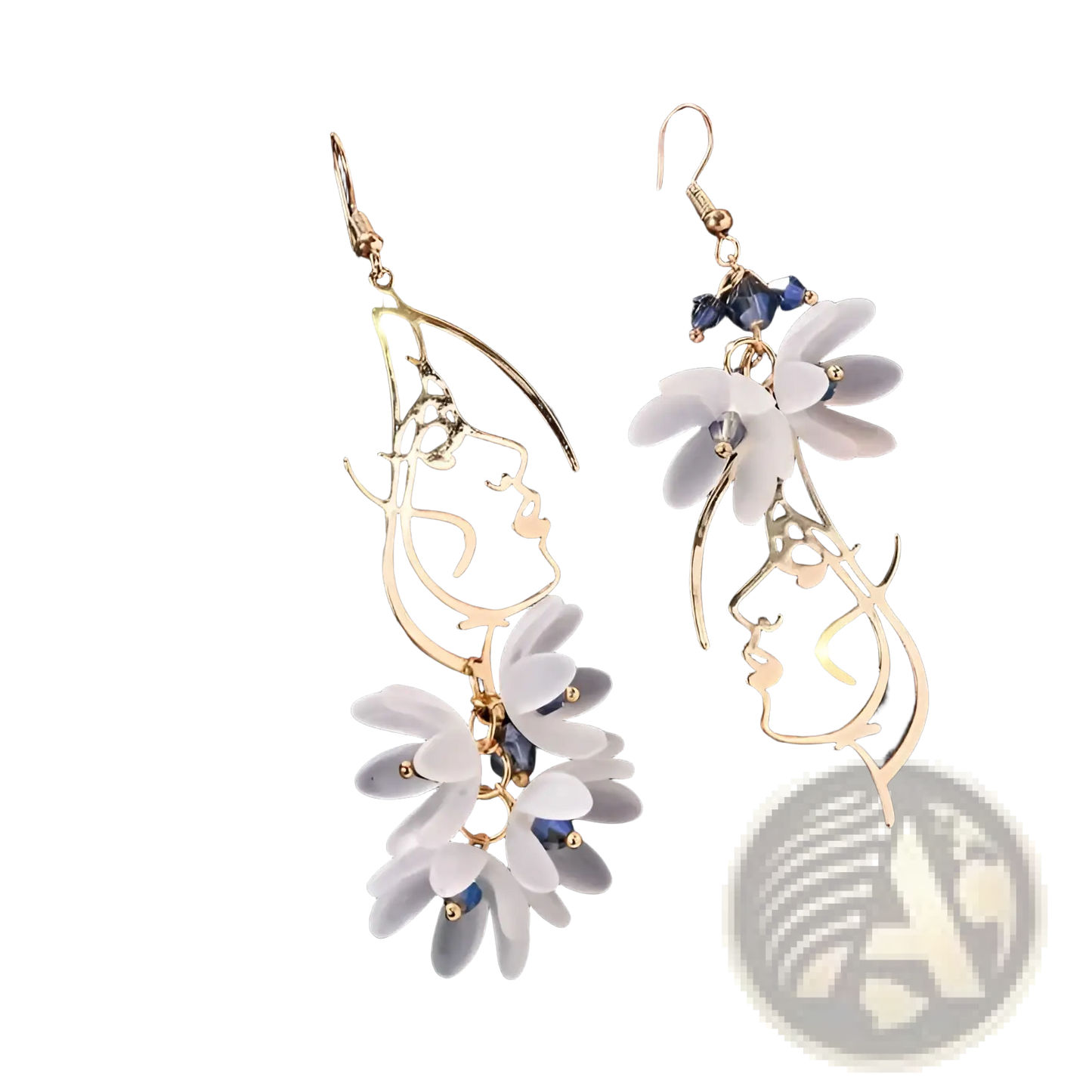 Elegant Rose Tassel Drop Earrings with Rhinestones and Pearls