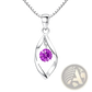 Elegant Zircon Twist Teardrop Pendant Necklace