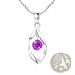 Elegant Zircon Twist Teardrop Pendant Necklace