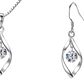 Elegant Zircon Twist Teardrop Pendant Necklace