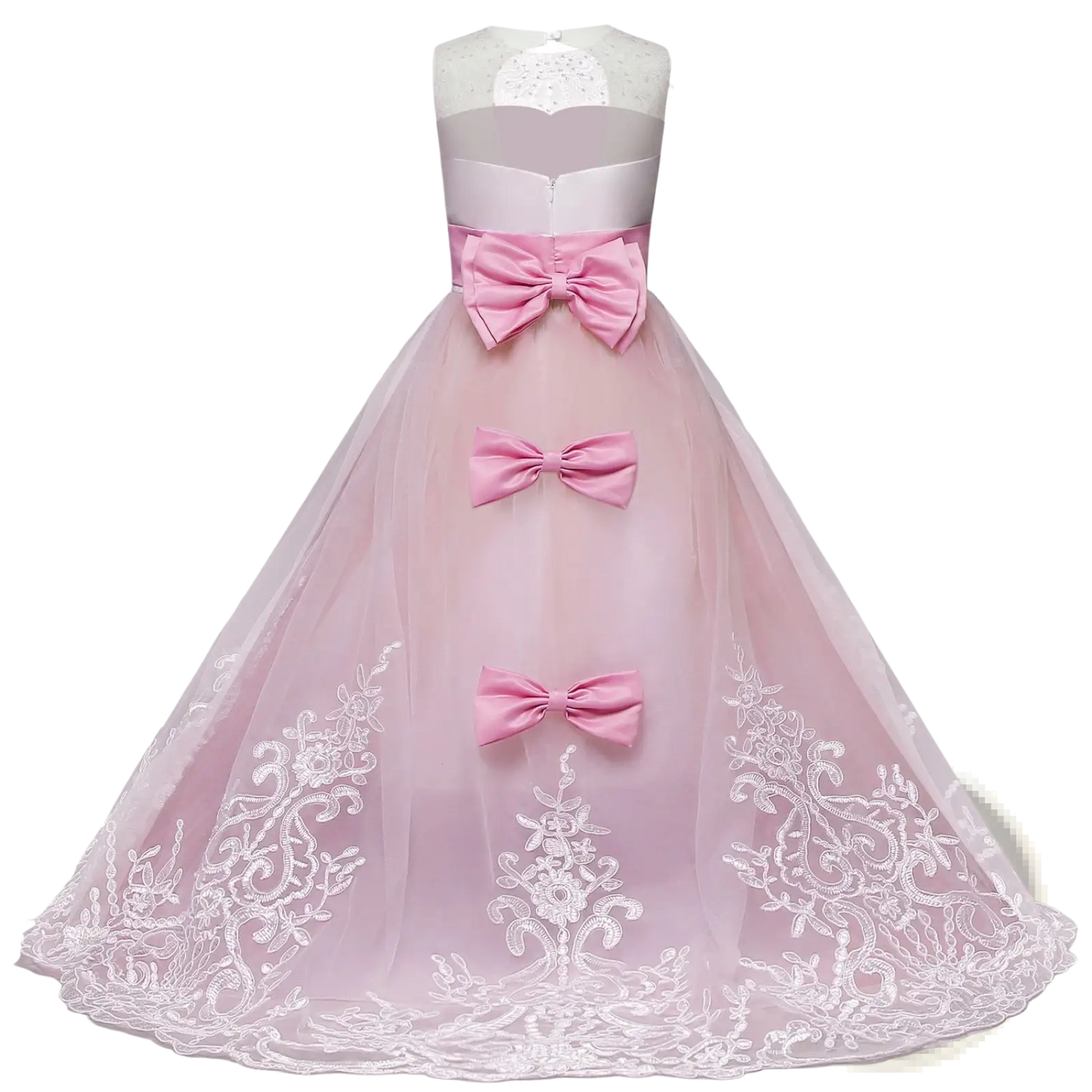 Embellished Lace Tulle Flower Girl Princess Gown