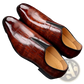 Embossed Stone Pattern Slip on Leather Loafers