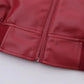 Men's Embroidered Stand Collar Pu Leather Statement Jacket