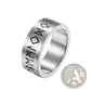 Engraved Runic Titanium Steel Band Ring for Men and Women