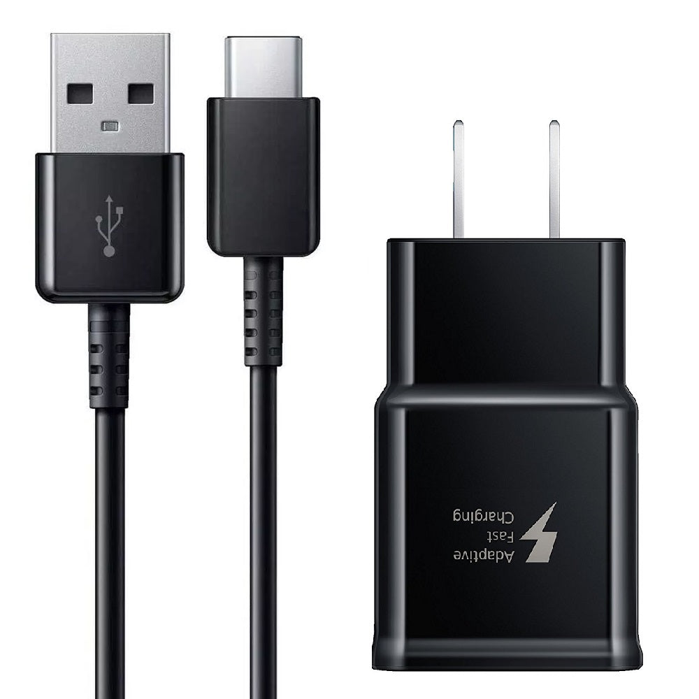 Samsung Adaptive Fast Charge Travel Charger with USB to USB-C Cable Black (Retail Package)