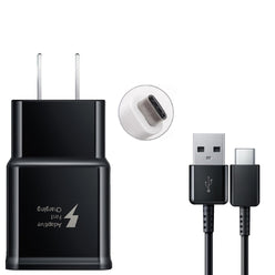 Samsung Adaptive Fast Charge Travel Charger with USB to USB-C Cable Black (Retail Package)