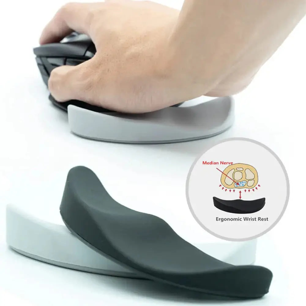 Ergonomic Silicone Gel Mouse Wrist Rest with Gliding Base