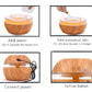 Essential Oil Diffuser 300ml Usb Wood Grain Humidifier