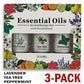 Essential Oil Set Lavender Tea Tree Peppermint 3 Pack