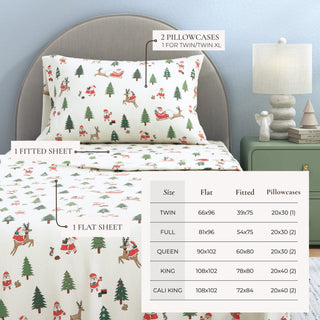 4-Piece Turkish Cotton Christmas Flannel Sheet - Whittaker Collection