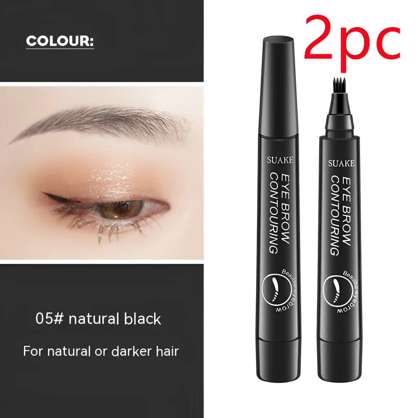Eyebrow Pencil Waterproof Long Lasting 4 Claw Pen