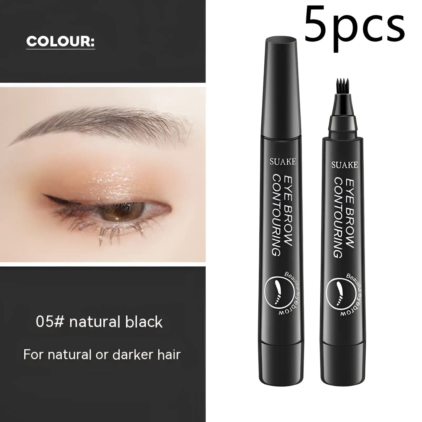 Eyebrow Pencil Waterproof Long Lasting 4 Claw Pen