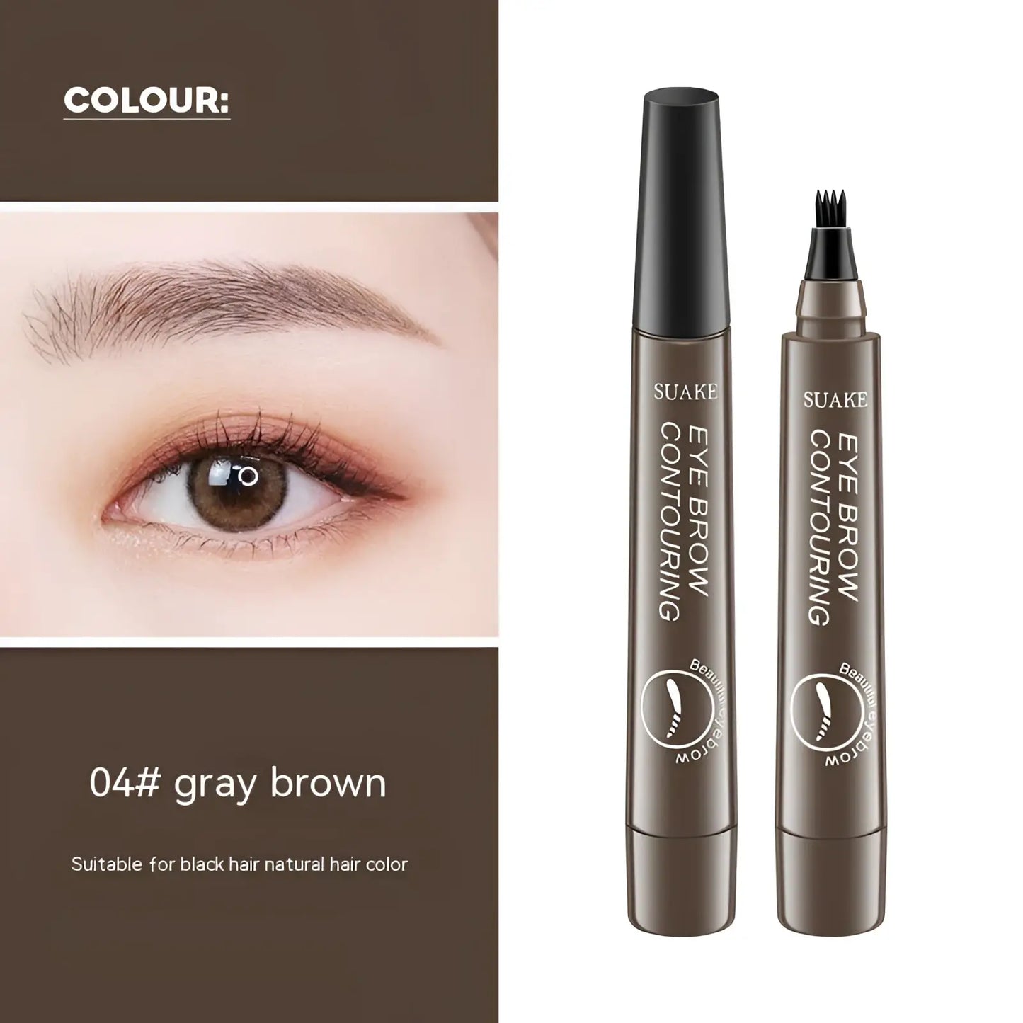 Eyebrow Pencil Waterproof Long Lasting 4 Claw Pen