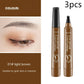 Eyebrow Pencil Waterproof Long Lasting 4 Claw Pen