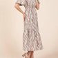 Geegee - Zebra Print Tiered Midi Dress