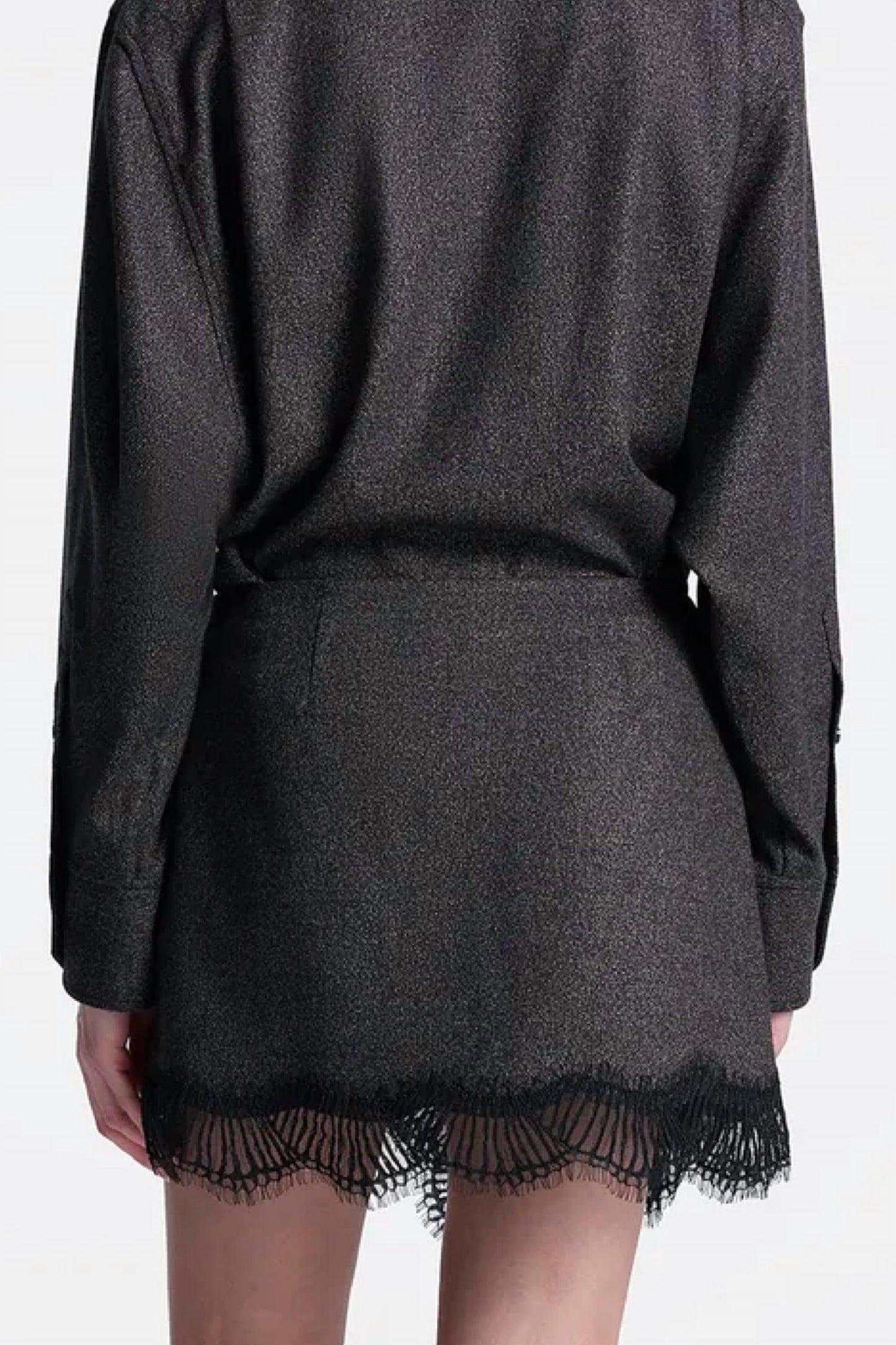 A.L.C. - Sophia Wool Marled Lace Mini Skirt