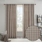 Plaid Rod Pocket and Back Tab Curtain Panel with Fleece Lining