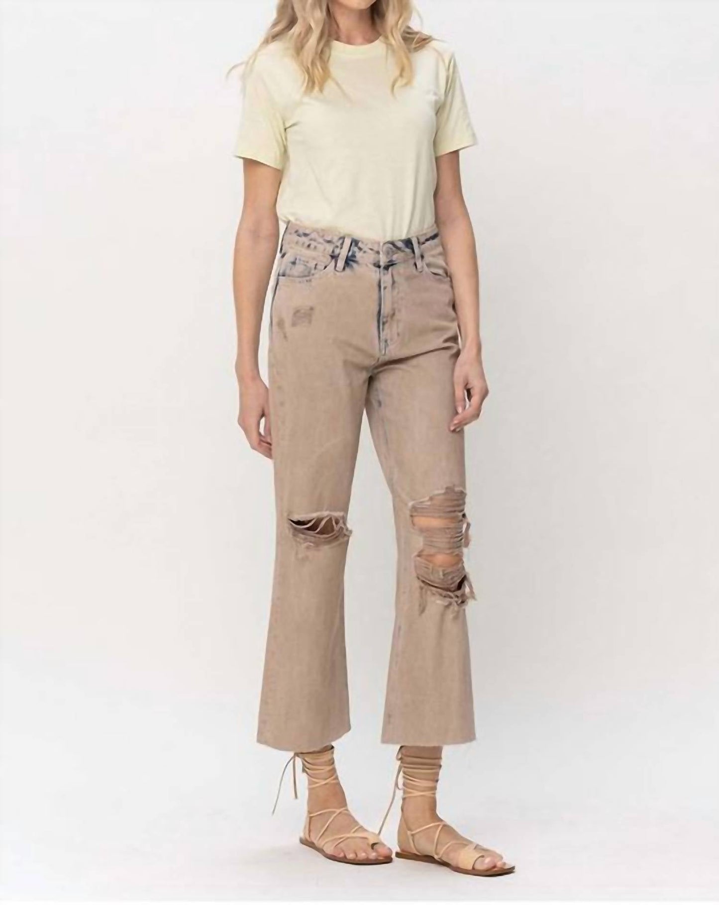 Vervet By Flying Monkey - 90s Vintage Crop Flare Jeans