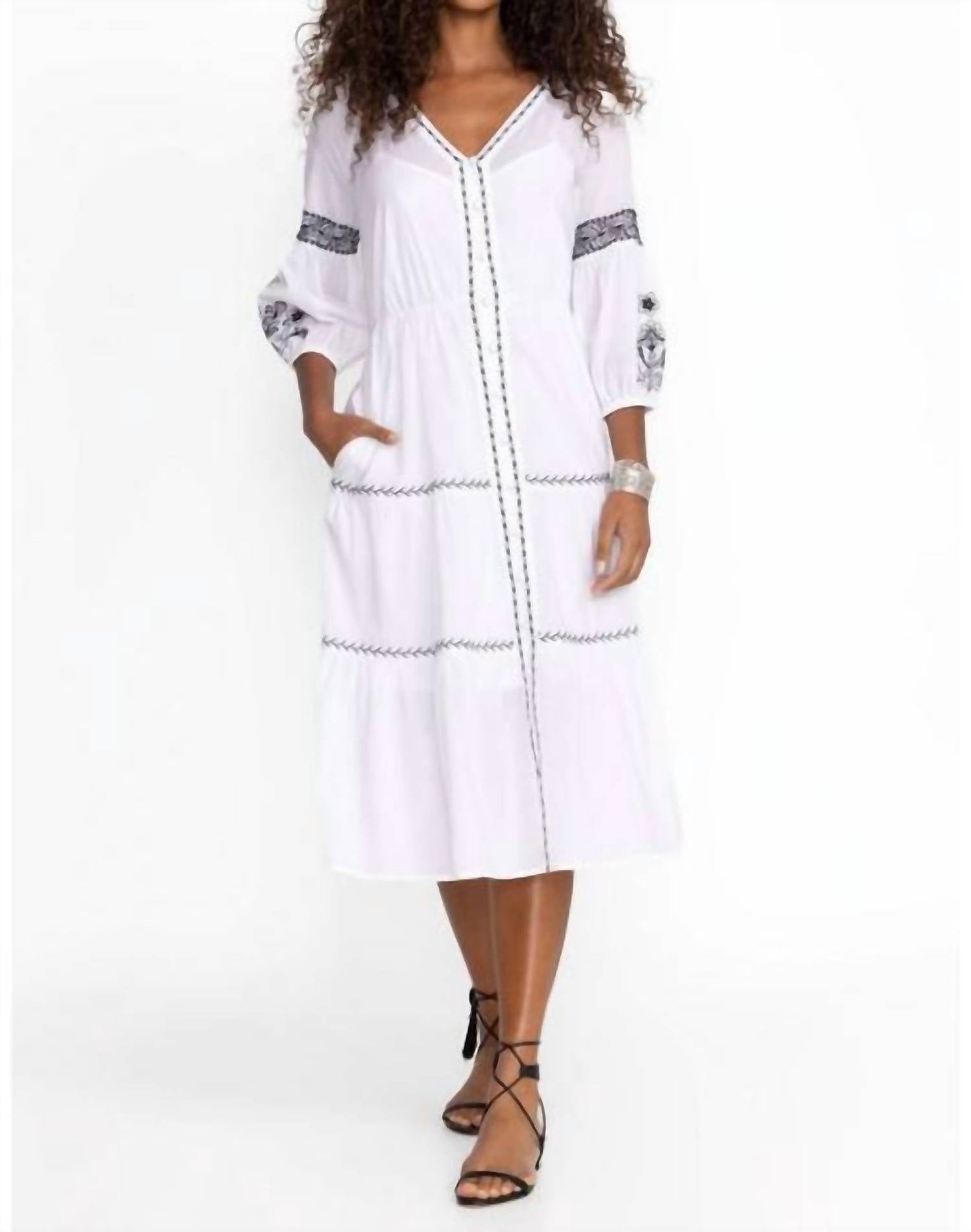 Johnny Was - CAM TIERED MIDI DRESS