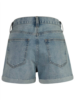 Kut From The Kloth - High Rise Roll-cuff Denim Shorts