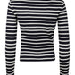 Alexander Mcqueen - Asymetric Embellished Stripped Wool Blend Sweater