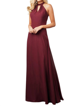 Jasmine Bridal - Charlotte Chiffon Long Bridesmaid Dress with Halter Neckline