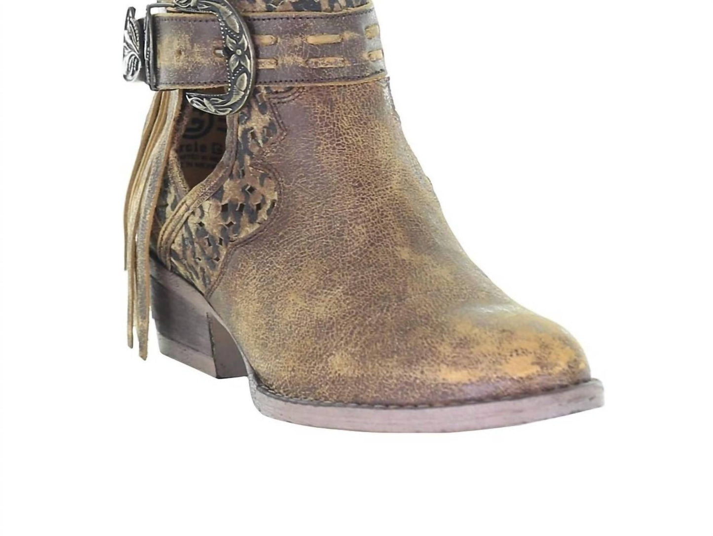 Circle G - Women's Fringe Harness Shortie Boot