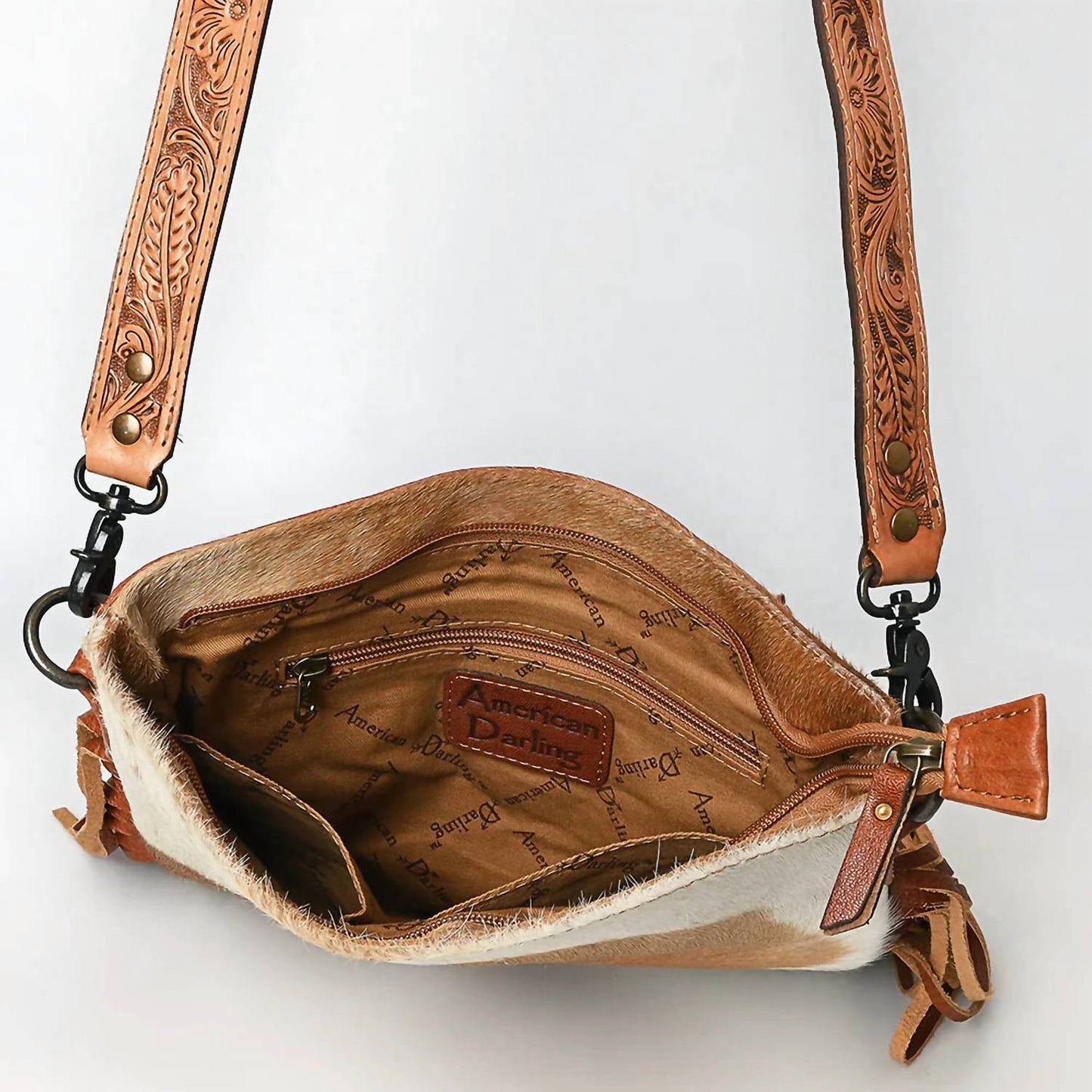 American Darling - Women's Cowhide Genuine Leather Messenger Bag