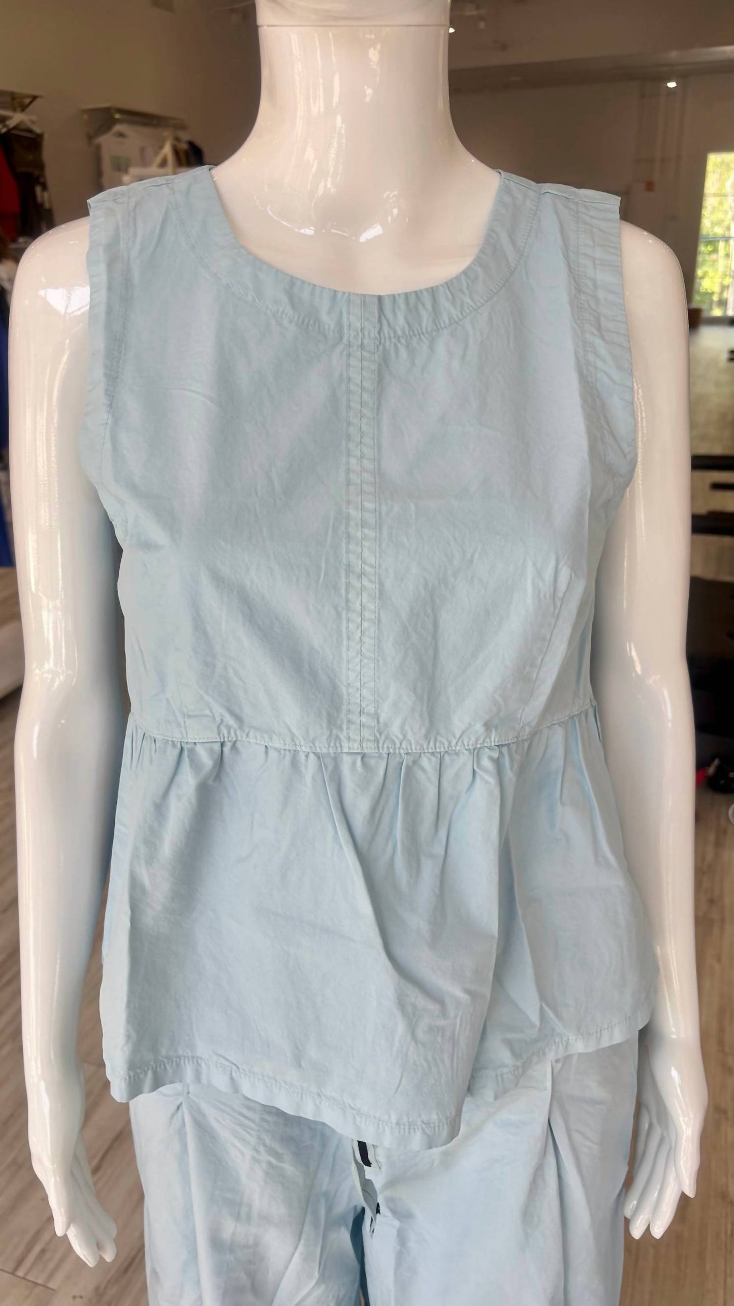 Stateside - Women's Fine Poplin Peplum Top