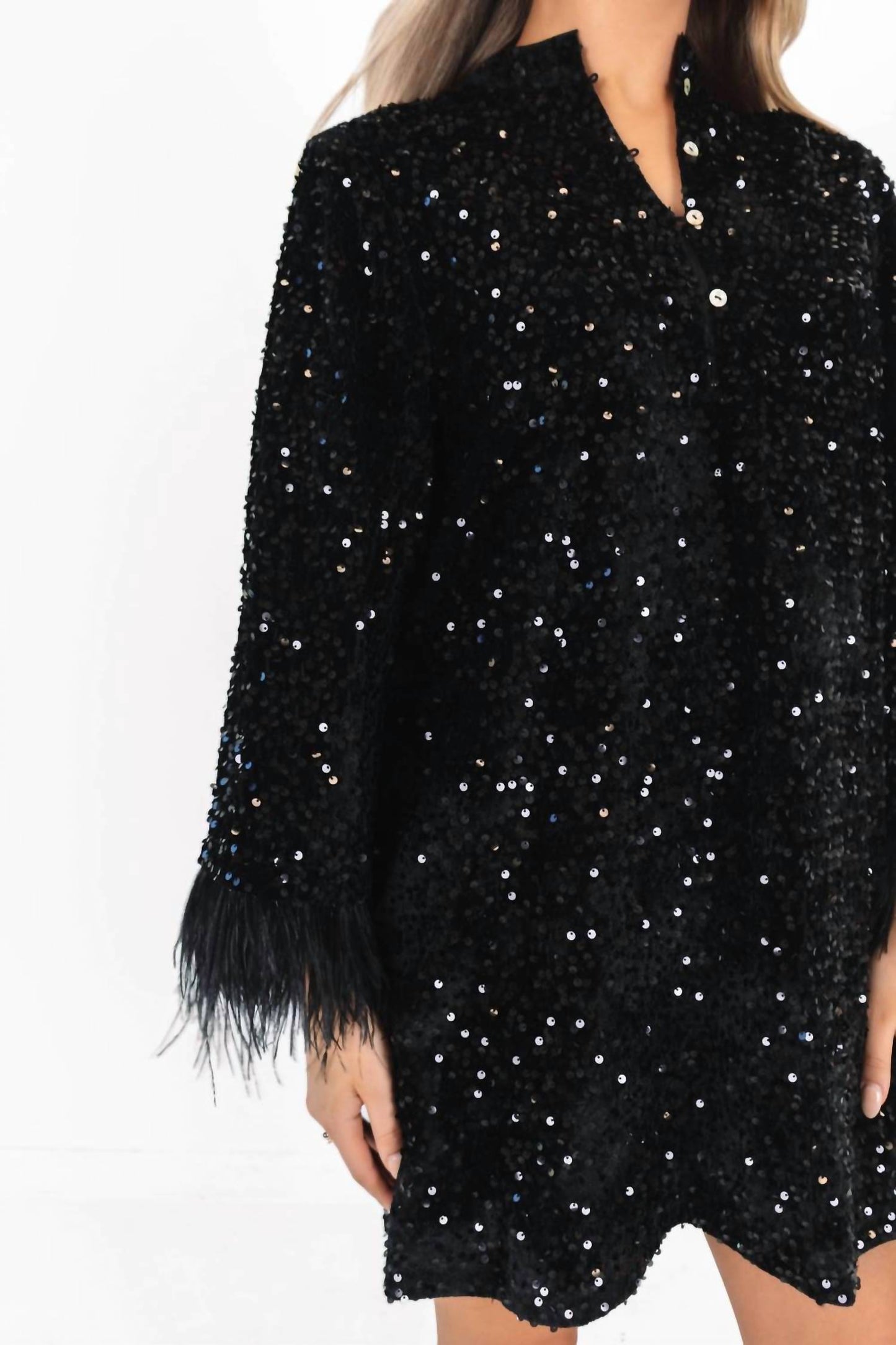 J.Marie - Britt Feather Sleeve Dress