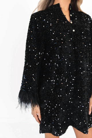 J.Marie - Britt Feather Sleeve Dress